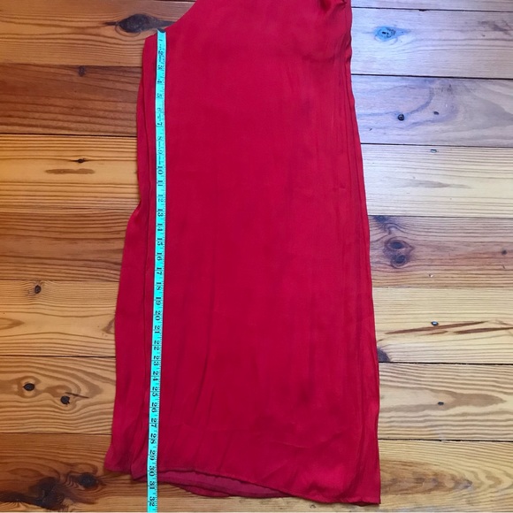 Zara Trafaluc Red Flowy Wide Leg Pants, EUC, S - Picture 8 of 12